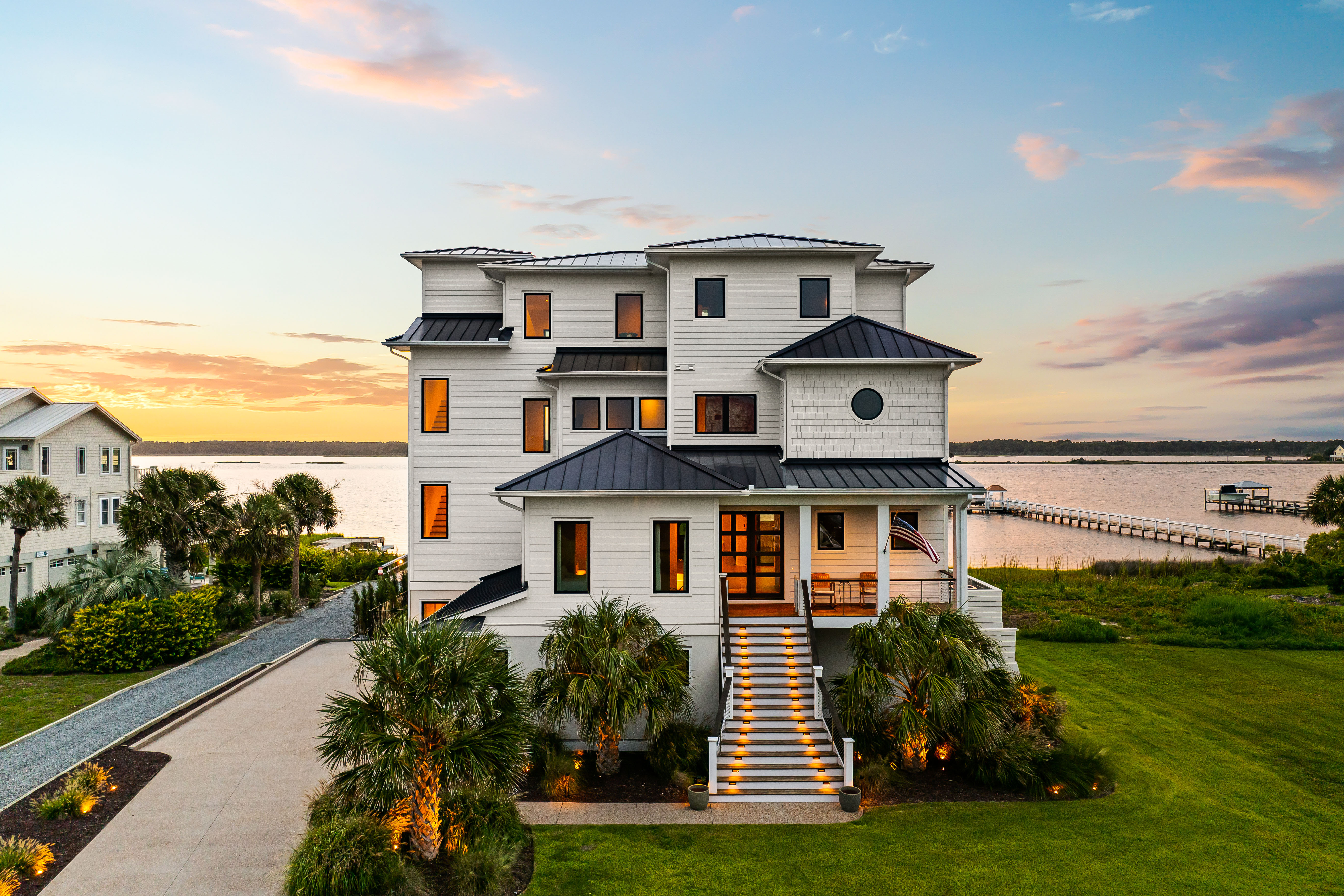 23 Sailview rising above the waterfront at sunset