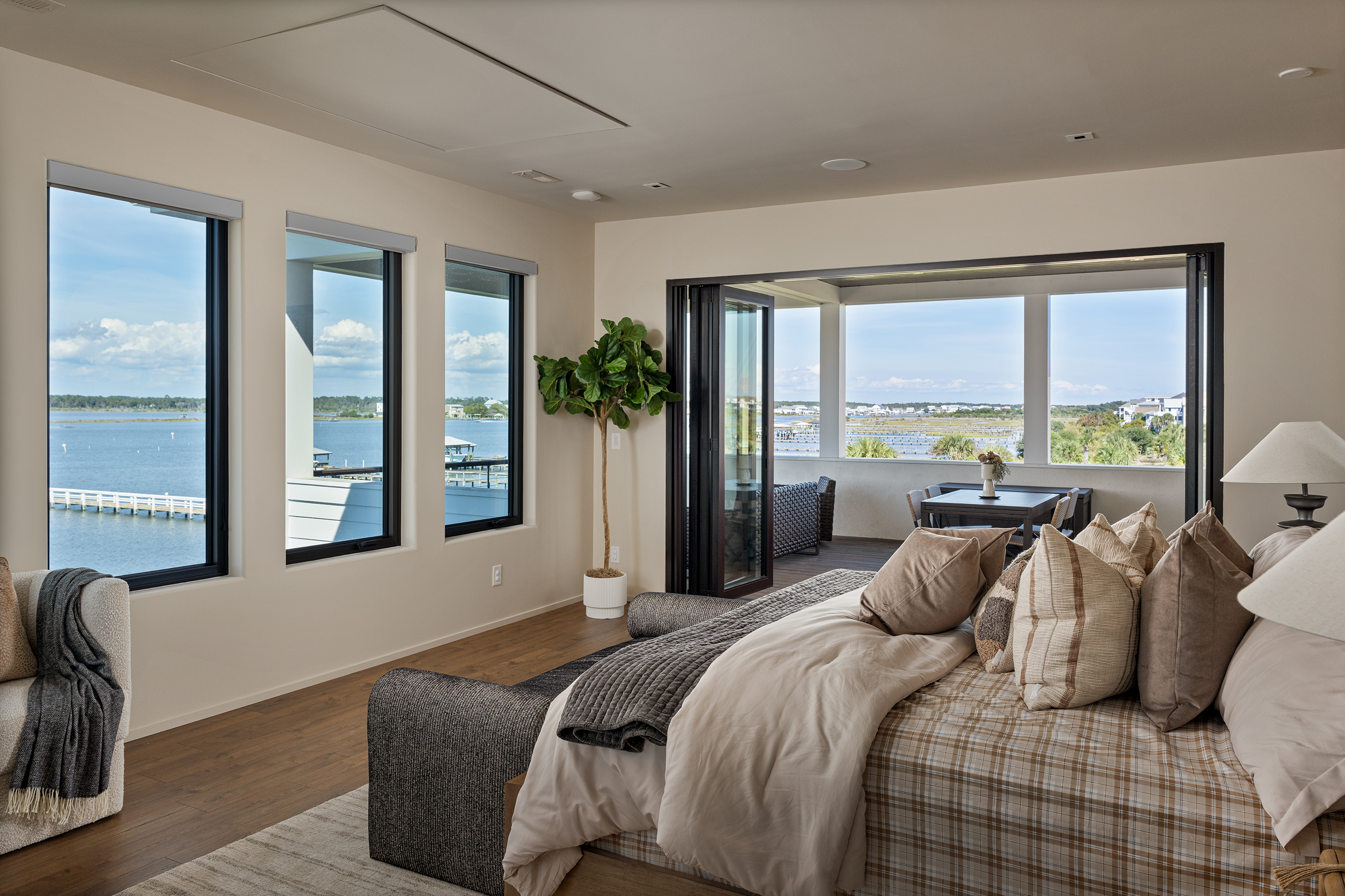 Primary suite with water views